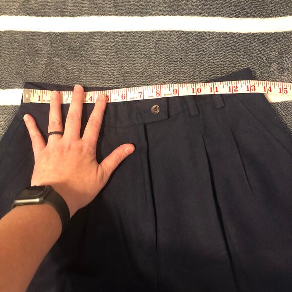 The Eagle's Eye Vintage Navy Wool Pants Preloved Women's Size 12 - Picture 9 of 10